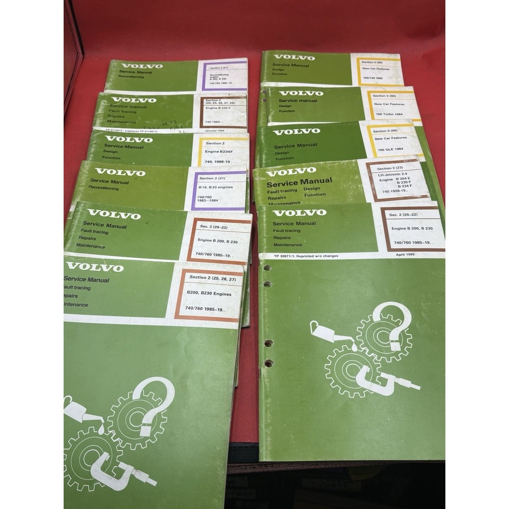 Volvo 740 760 OEM Factory Service Manuals Lot B230 B234F LH-Jetronic #740A